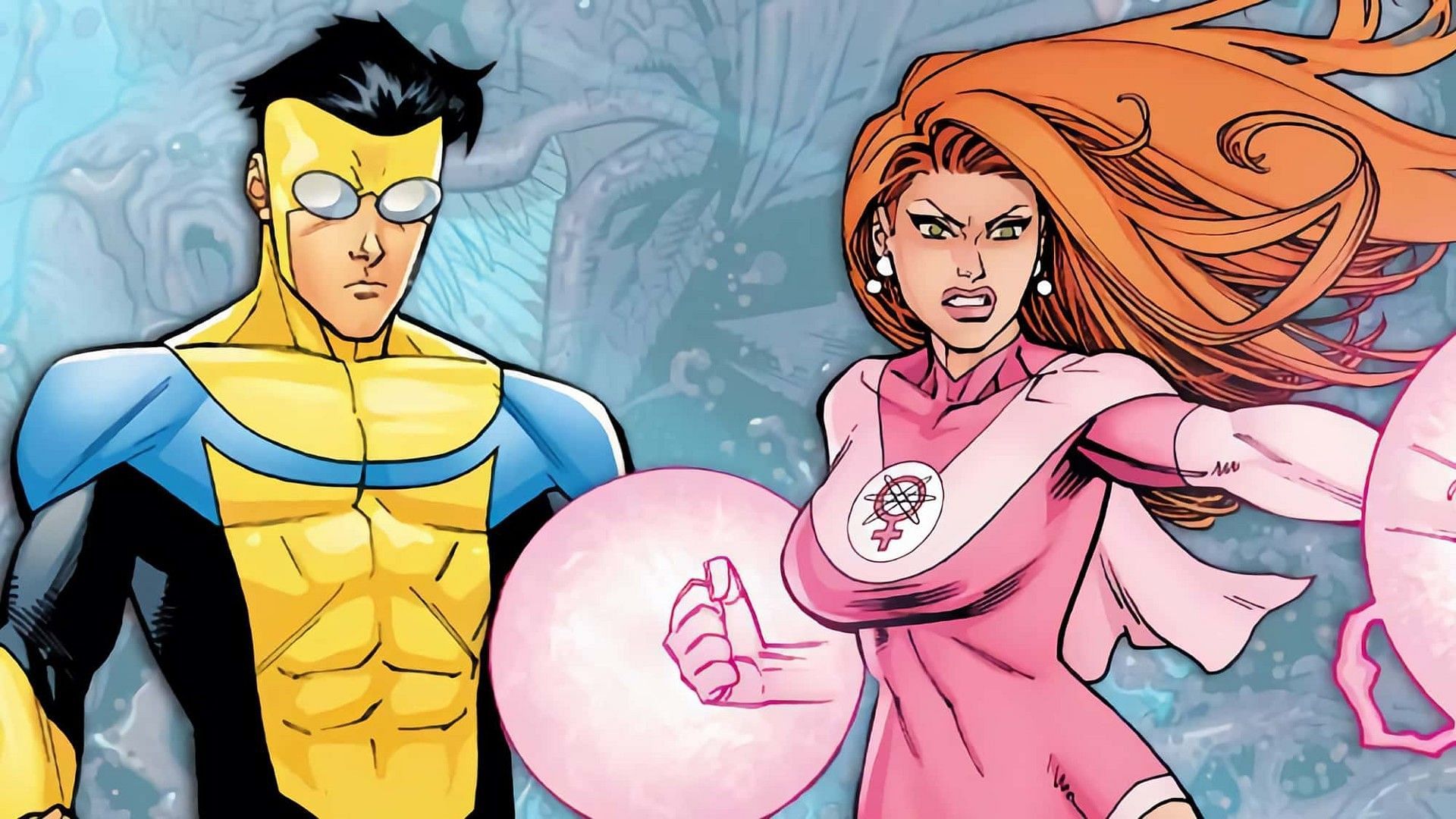 Invincible and his girlfriend Atom Eve (Image via Skybound Entertainment)