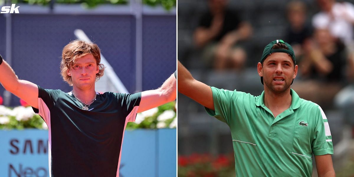 Andrey Rublev (L) and Filip Krajinovic.