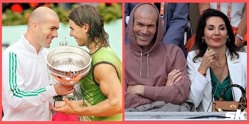 Zinedine Zidane watched Rafael Nadal's match against Botic van de Zandschulp