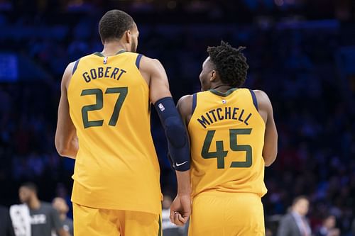 Utah Jazz stars Rudy Gobert and Donovan Mitchell