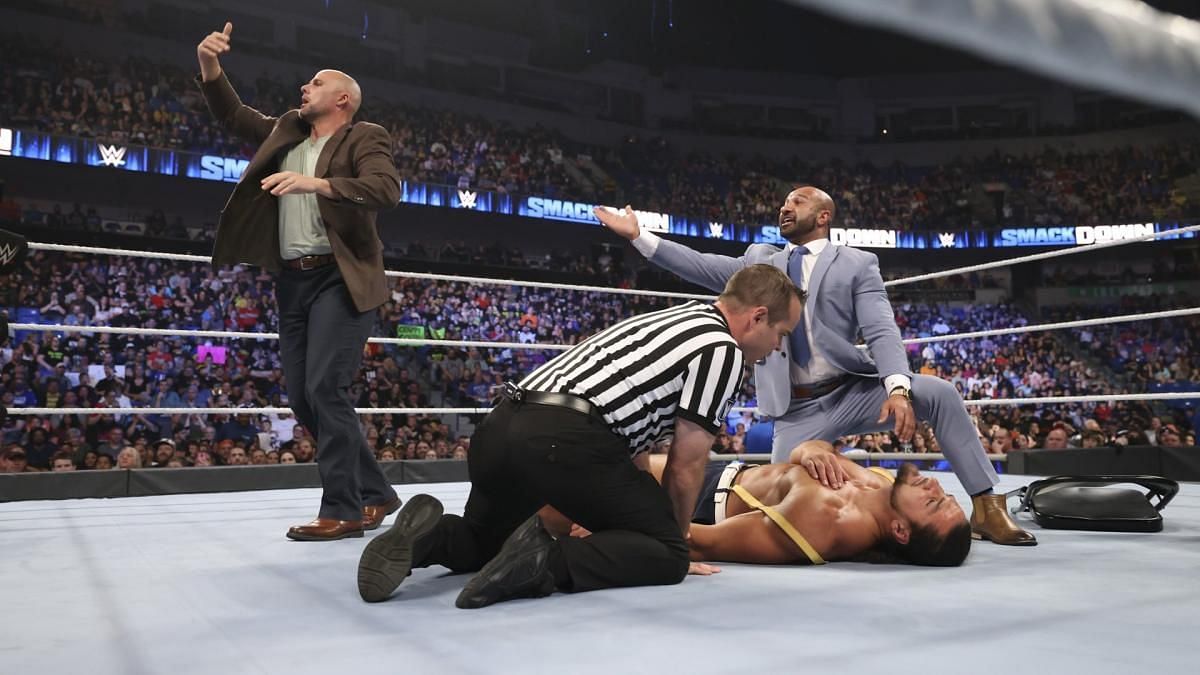 Madcap Moss was injured on SmackDown by former friend, Happy Corbin