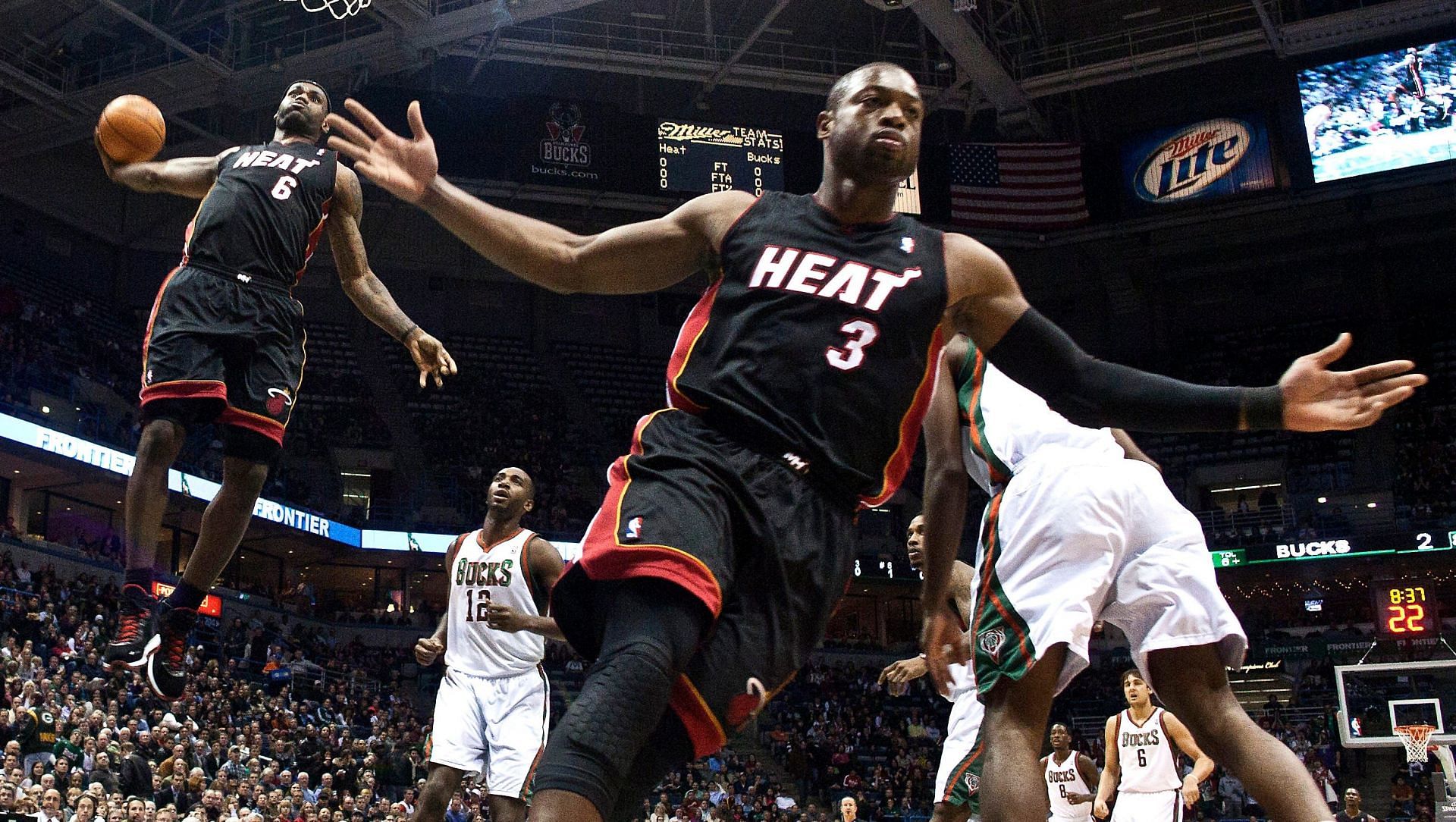 Dwyane Wade and LeBron James with the Miami Heat