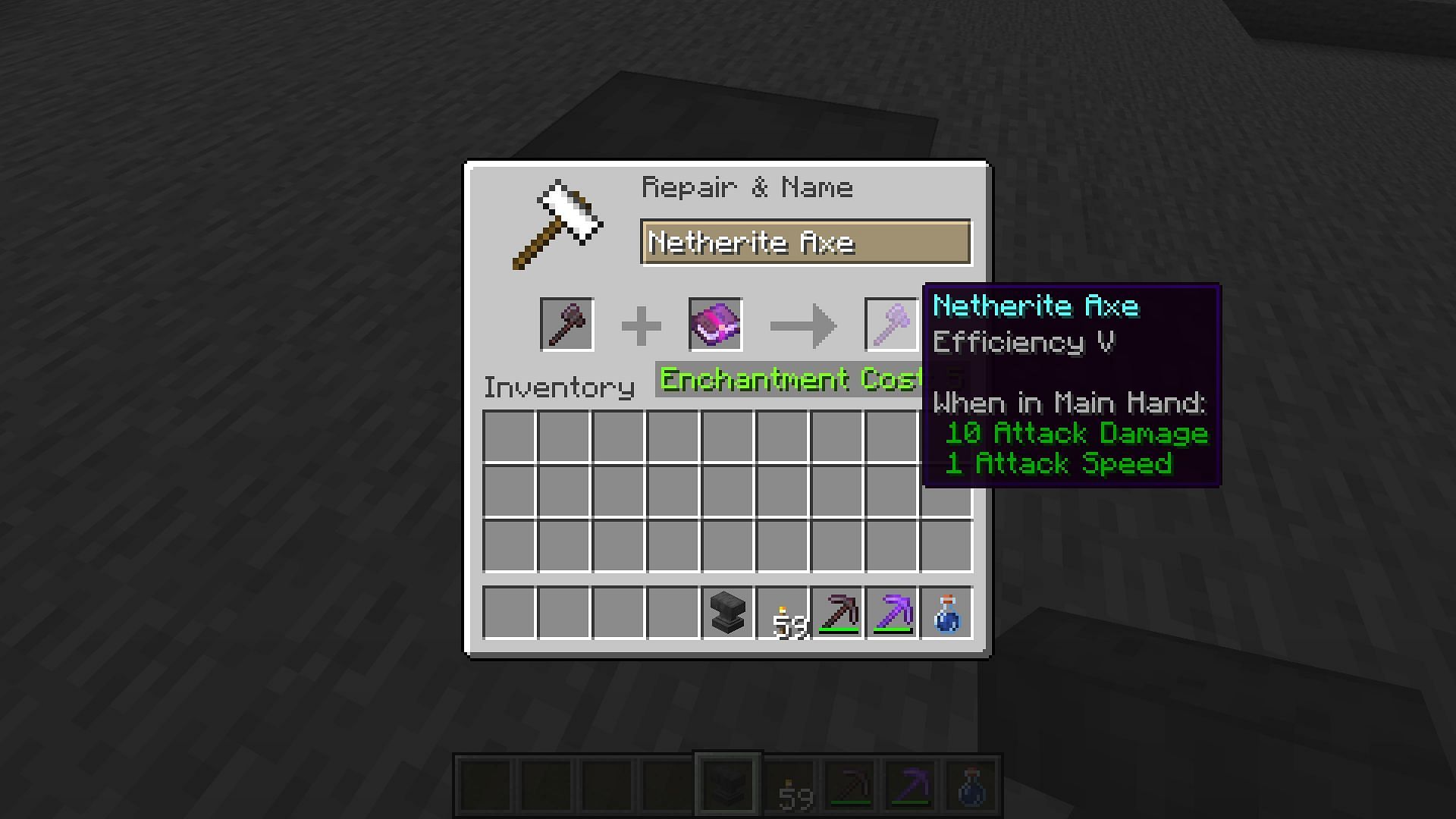 Enchanted axe can disable shields in Java Edition (Image via Minecraft)