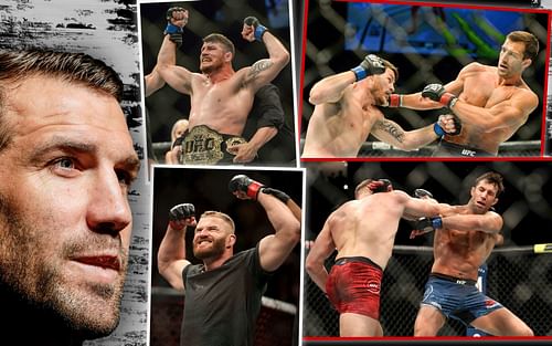 Luke Rockhold (L) Michael Bisping (Top center), Jan Blachowicz (Bottom center), Rockhold vs. Bisping 2 (Top right), Rockhold vs. Blachowicz (Bottom right)