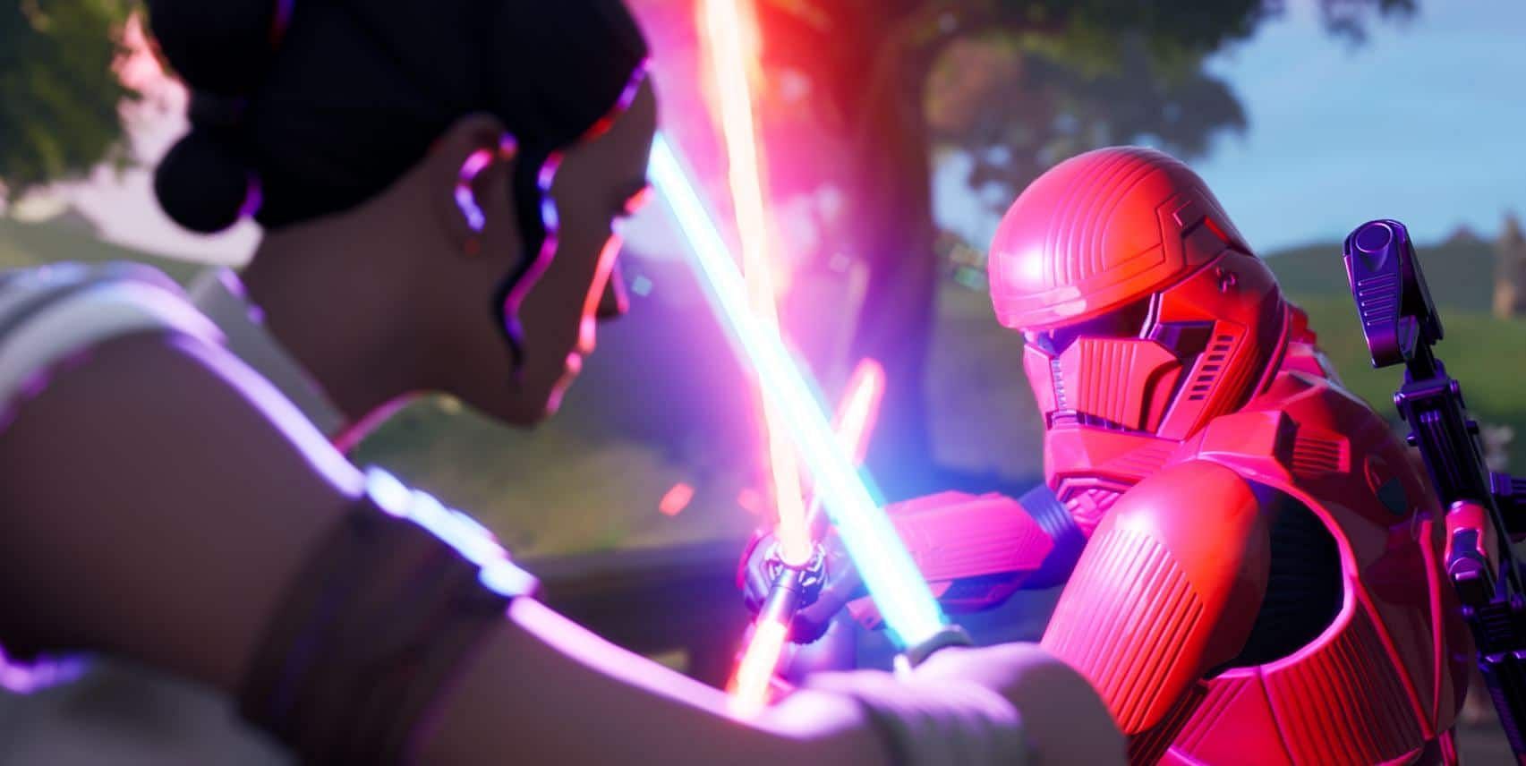 Lightsabers in Fortnite (Image via Epic Games)