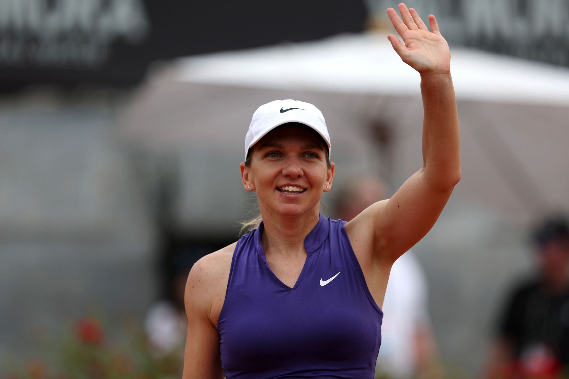 Simona Halep at the 2022 Italian Open.