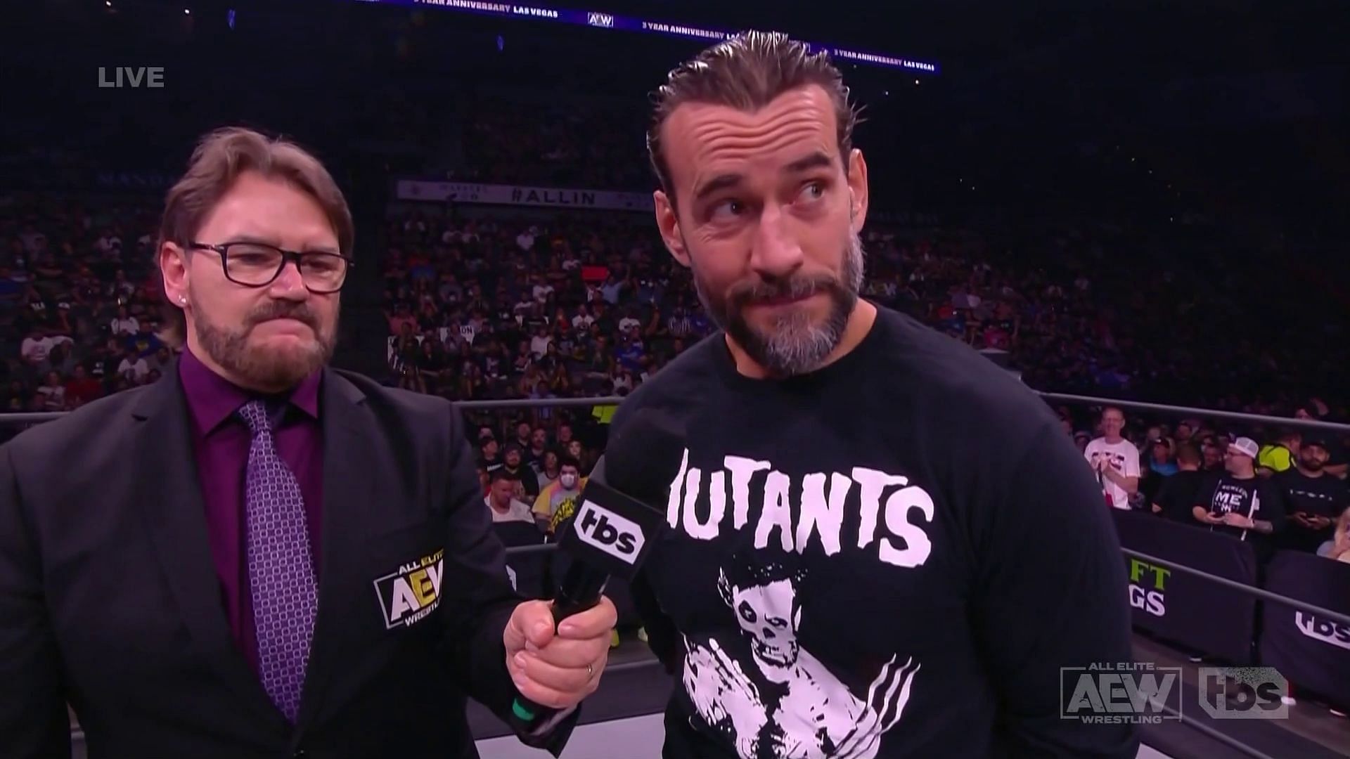 Punk during his heated AEW Dynamite promo this past Wednesday.