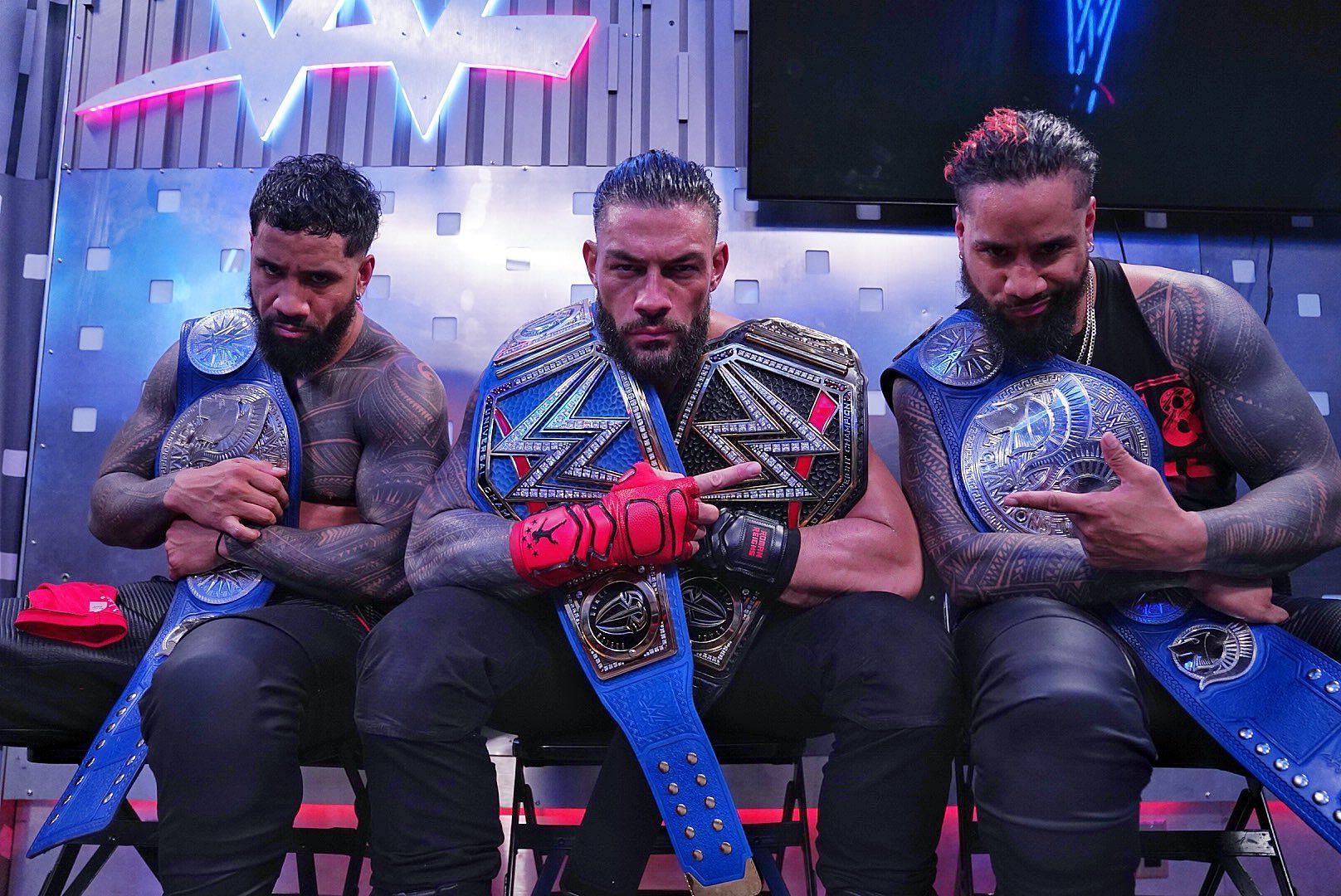 The Bloodline after their WrestleMania Backlash main event victory!