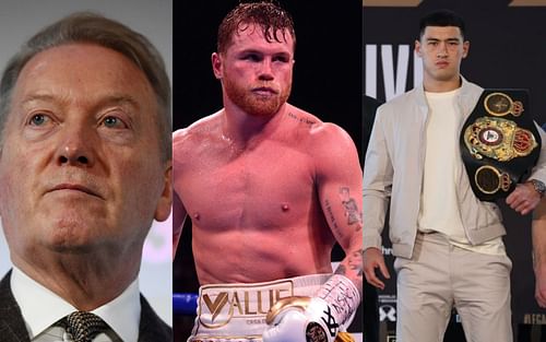 Frank Warren, Canelo Alvarez, and Dmitry Bivol