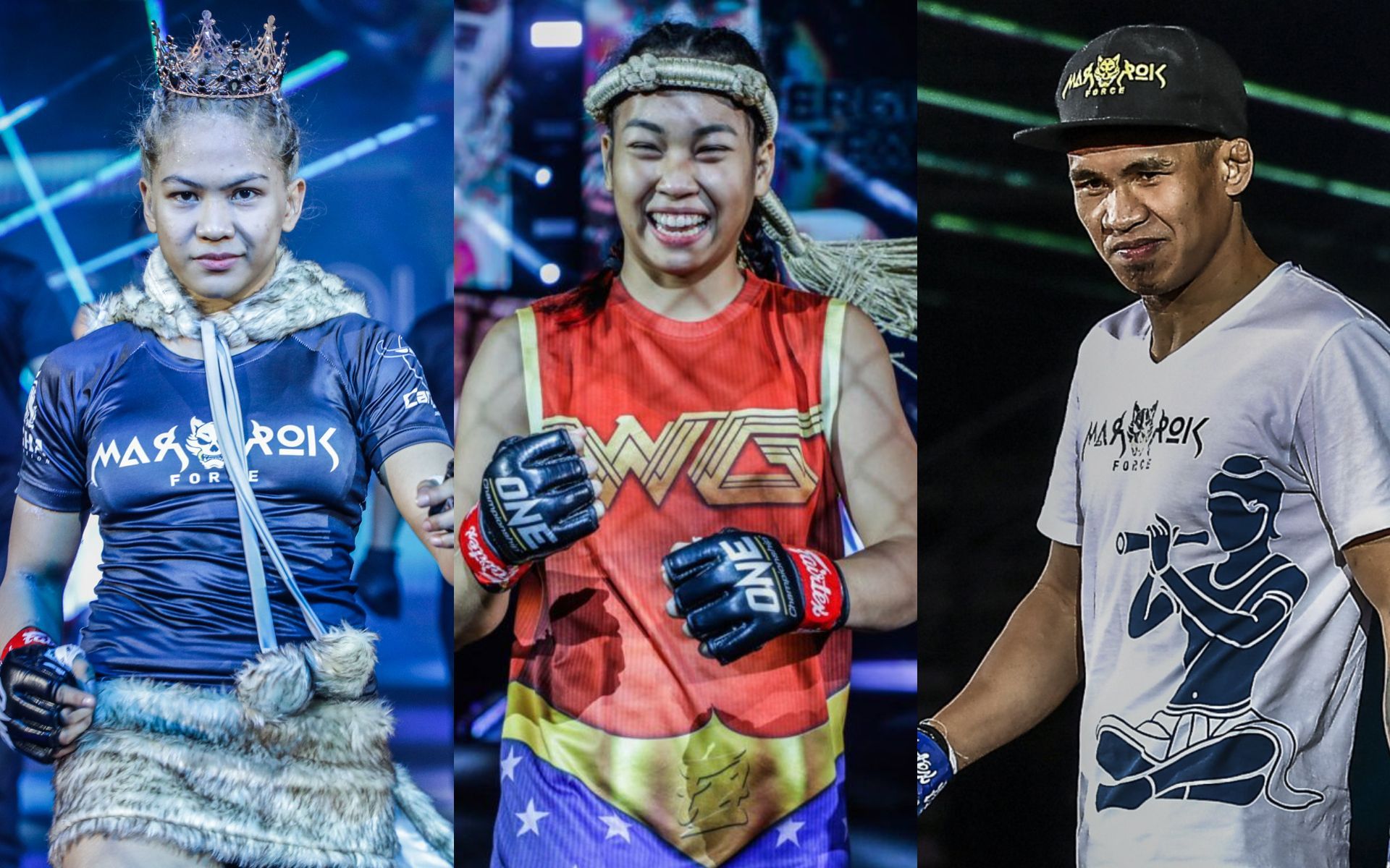 Nat &#039;Wondergirl&#039; Jaroonsak (center) says she&#039;s learned quite a lot training with Denice Zamboanga (left) and Jeremy Miado (right). [Photos ONE Championship]