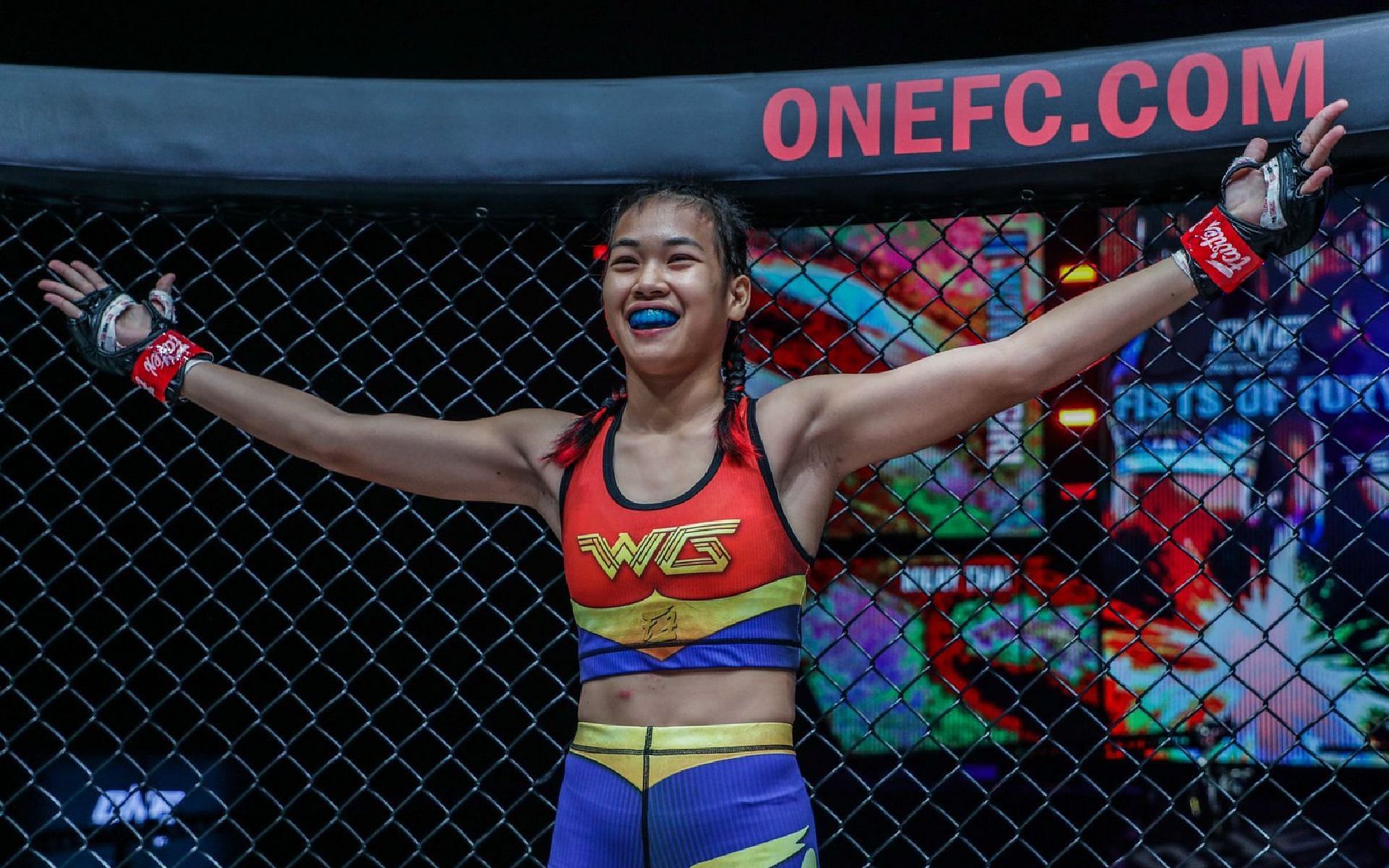 Nat &#039;Wondergirl&#039; Jaroonsak says she&#039;s slowly fulfilling her dreams of jumping into MMA from Muay Thai. [Photo ONE Championship]