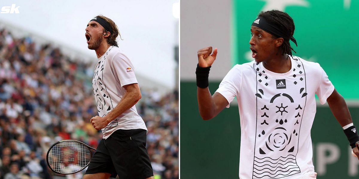 Stefanos Tsitsipas (L) and Mikael Ymer