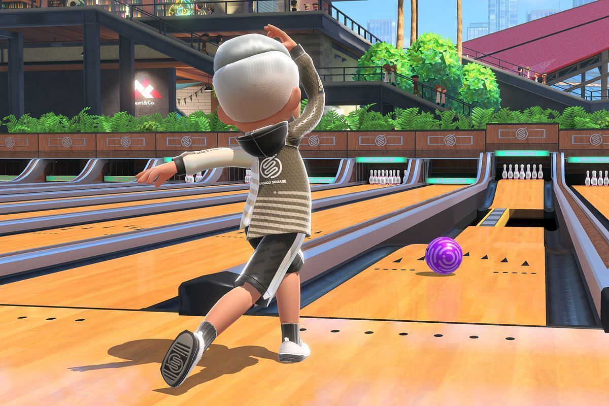 Bowling is one of the six sports available in the game (Image via Nintendo)