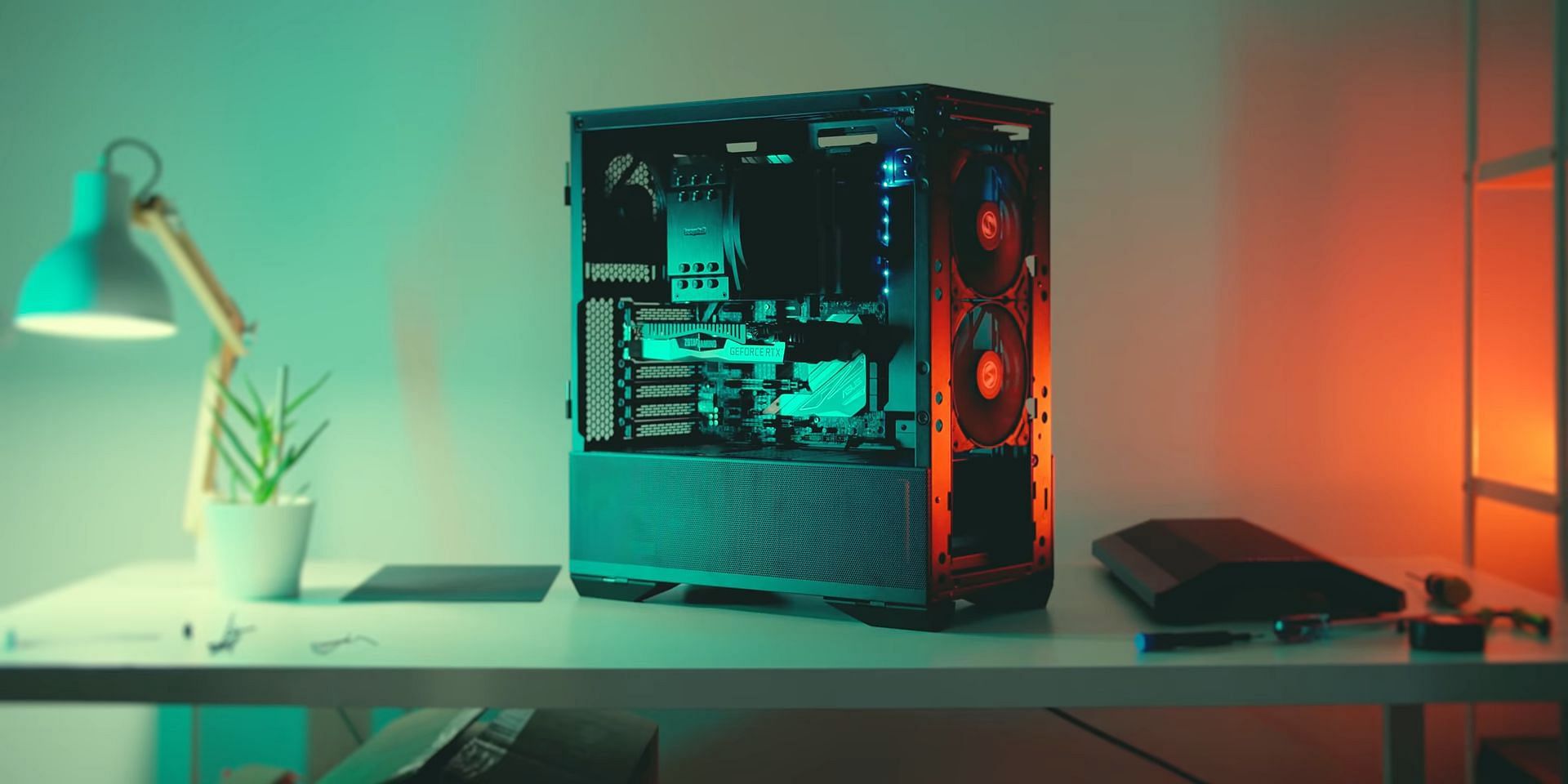 RGB lighting in a PC cabinet sets the mood (Image via Hardware Canucks)