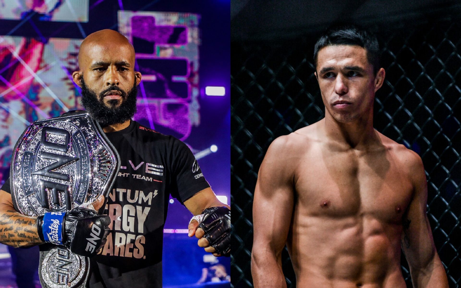 Reece McLaren (right) believes Demetrious Johnson (left) is the greatest mixed martial artist of all time. [Photos ONE Championship]