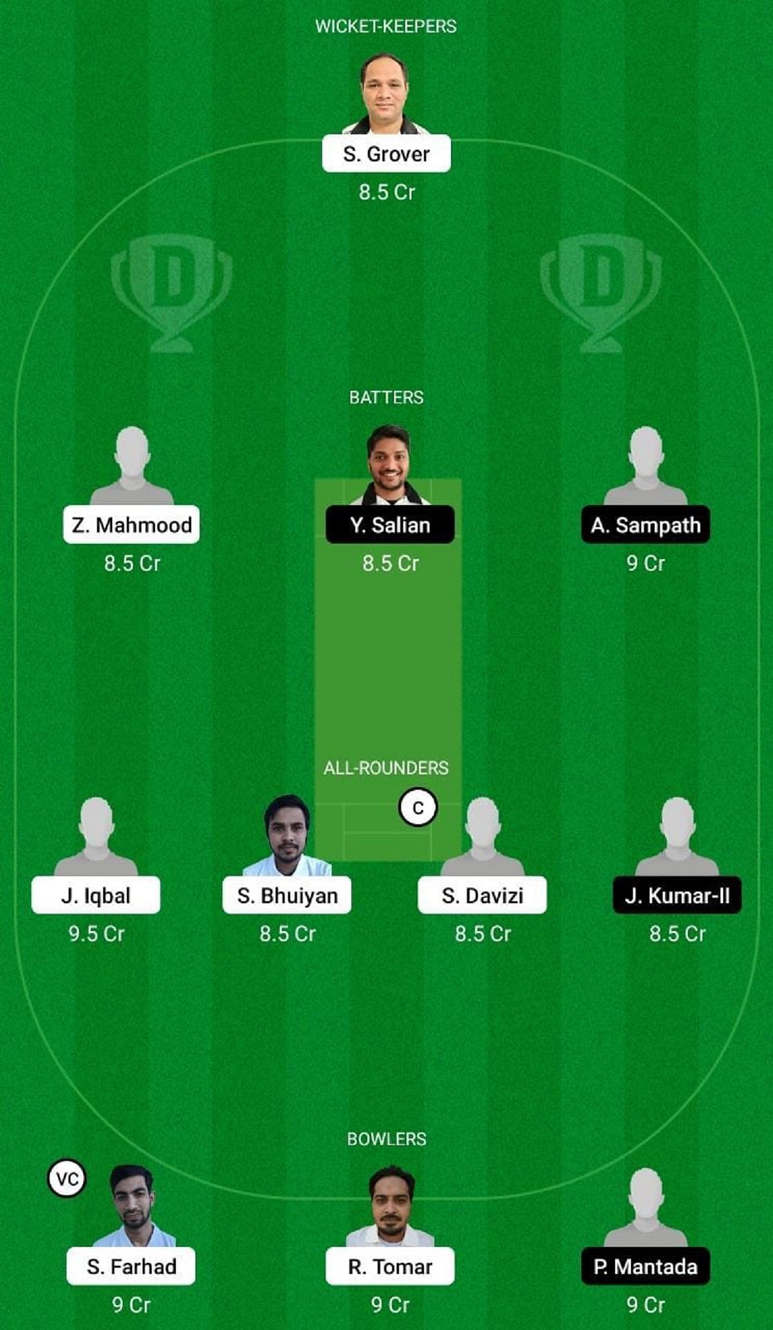 BCC vs PLZ Dream11 Fantasy Suggestion #1