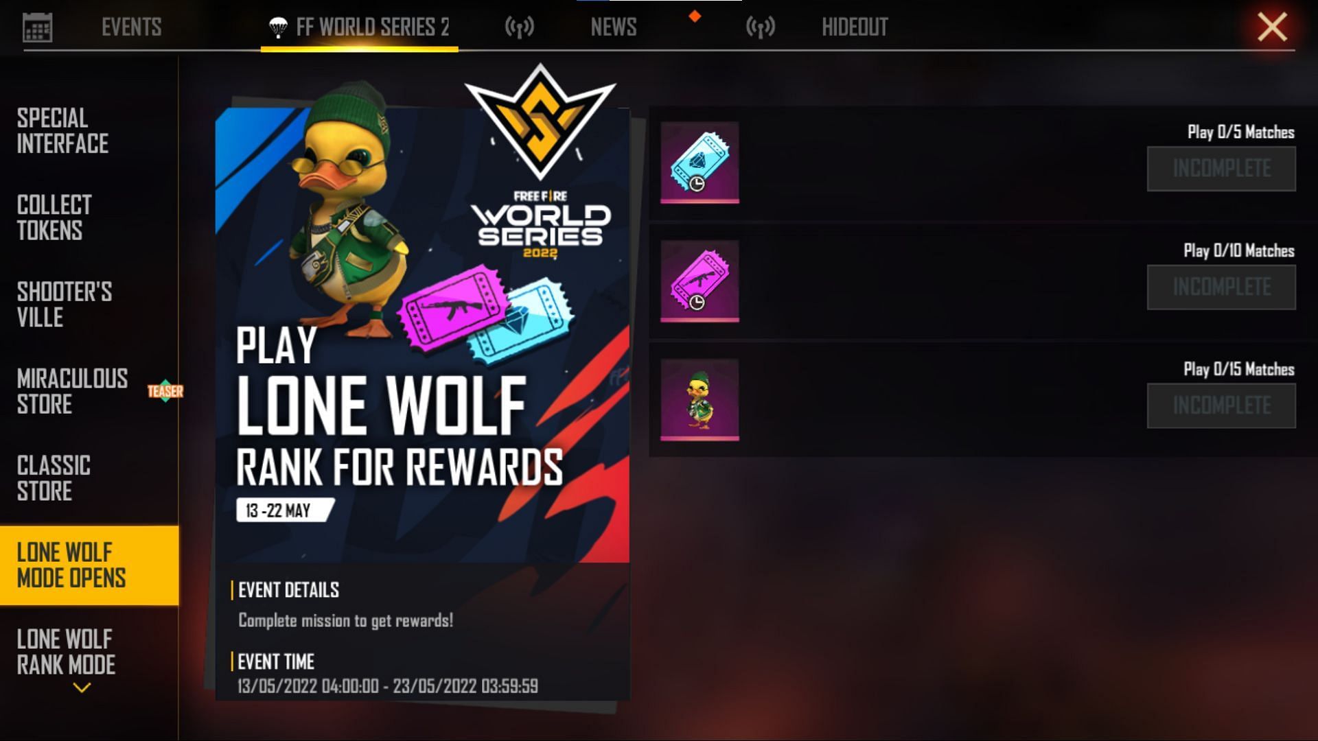 The event will be available in Free Fire MAX for over one week (Image via Garena)
