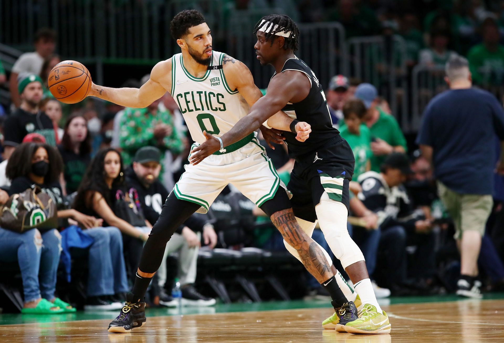 Jayson Tatum (left) will be crucial for the Boston Celtics against the Heat