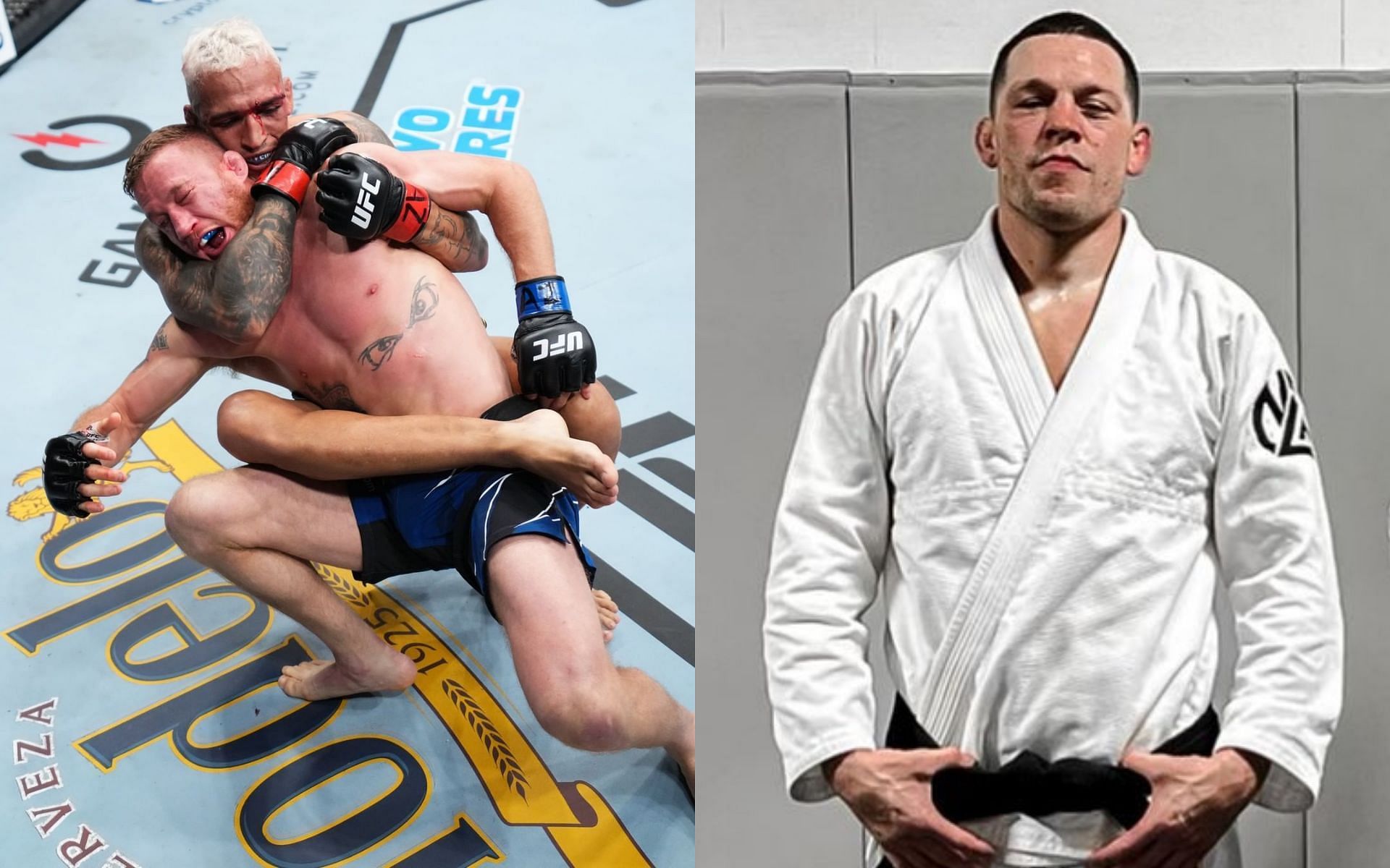 Nate Diaz claims he would choke out Charles Oliveira “easy”