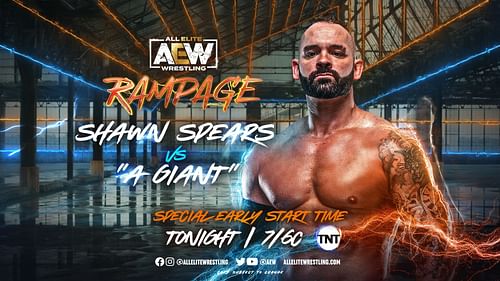 Shawn Spears was billed against "a giant" heading into AEW Rampage