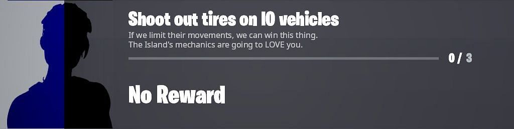 Pop three tires in Fortnite to earn 20,000 experience points (Image via Twitter/iFireMonkey)