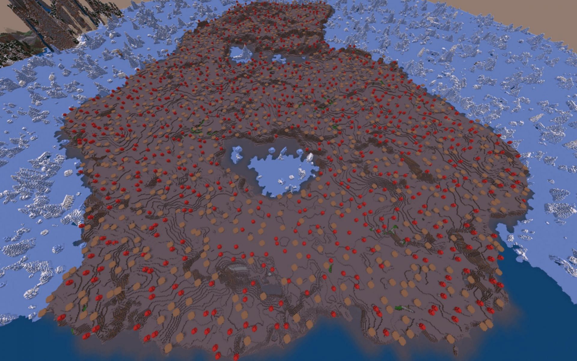 A mushroom island this large is exceedingly rare (Image via u/Graphicidiot45/Reddit)