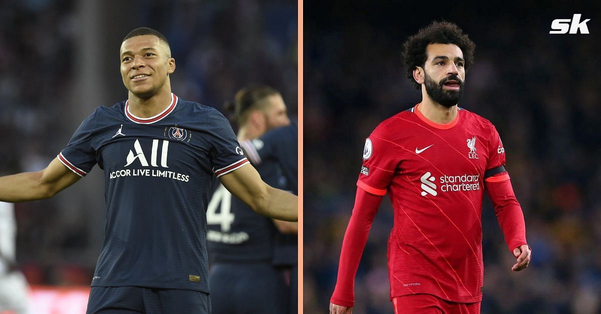 Kylian Mbappe (left) and Mohamed Salah (right)