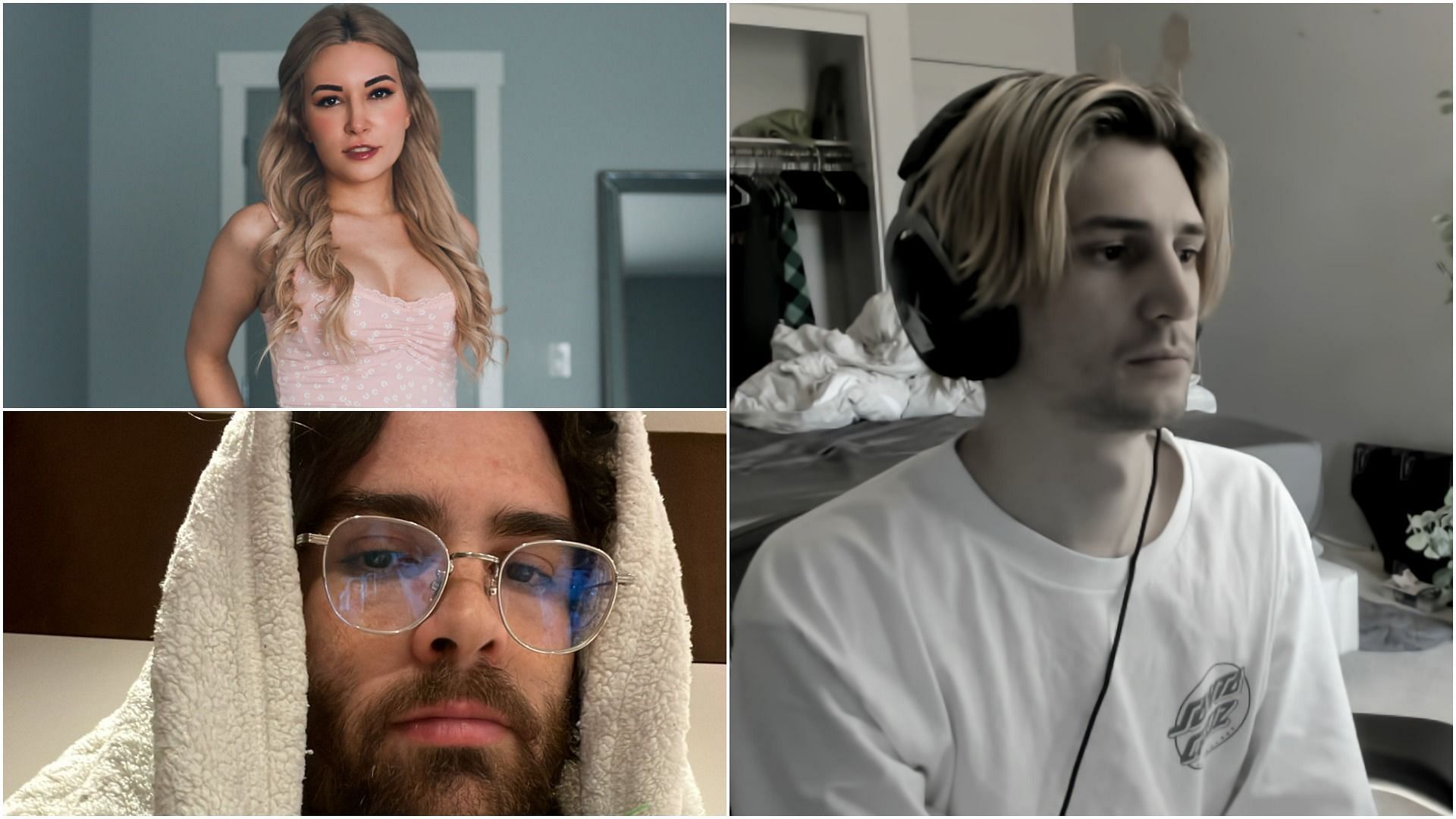 There are many big streamers that have nearly been canceled for things they&#039;ve done in the past (Images via Alinity, HasanAbi and xQc/Twitter)