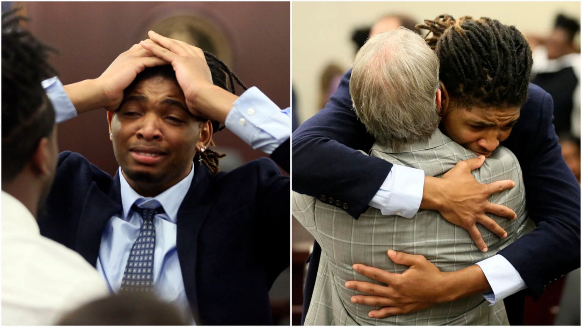 Isimemen Etute, a former footballer, is now a free man and acquitted of charges in the 2021 Jerry Smith murder (Image via Twitter/Montgomery County Circuit Court)