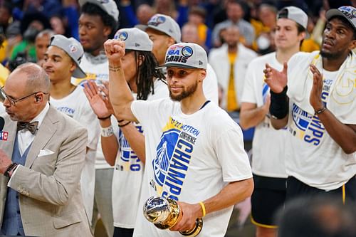 The Bill Russell NBA Finals MVP trophy will cement Steph Curry's status as an all-time great, according to NBA Insider Ric Bucher. [Blue Man Hoop]