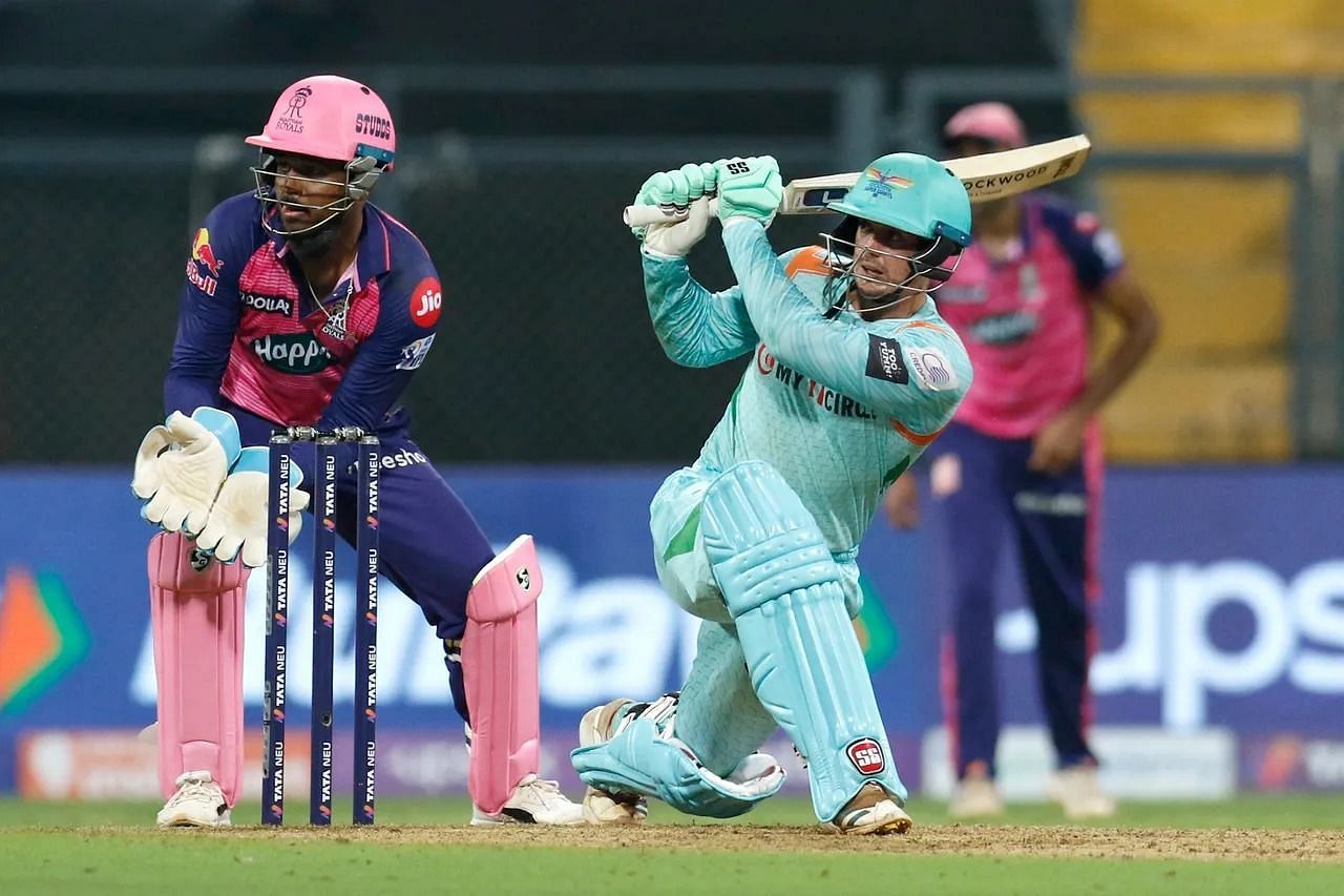 Quinton de Kock will be the player to watch out for in the IPL 2022 match between Lucknow Super Giants and Rajasthan Royals (Image Courtesy: IPLT20.com)