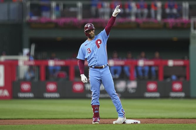 ICYMI: Reigning NL MVP Bryce Harper shouted "I love you mom' to the camera after hitting a dinger on Mother's day