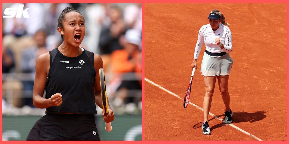 Leylah Fernandez (L) and Amanda Anisimova will lock horns in the fourth round of the French Open