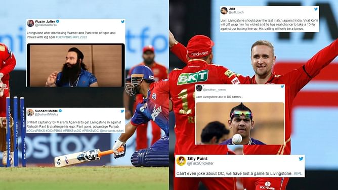 "Worth every penny spent on him!"- Fans hail Liam Livingstone for breaking Delhi's backbone with the ball in IPL 2022