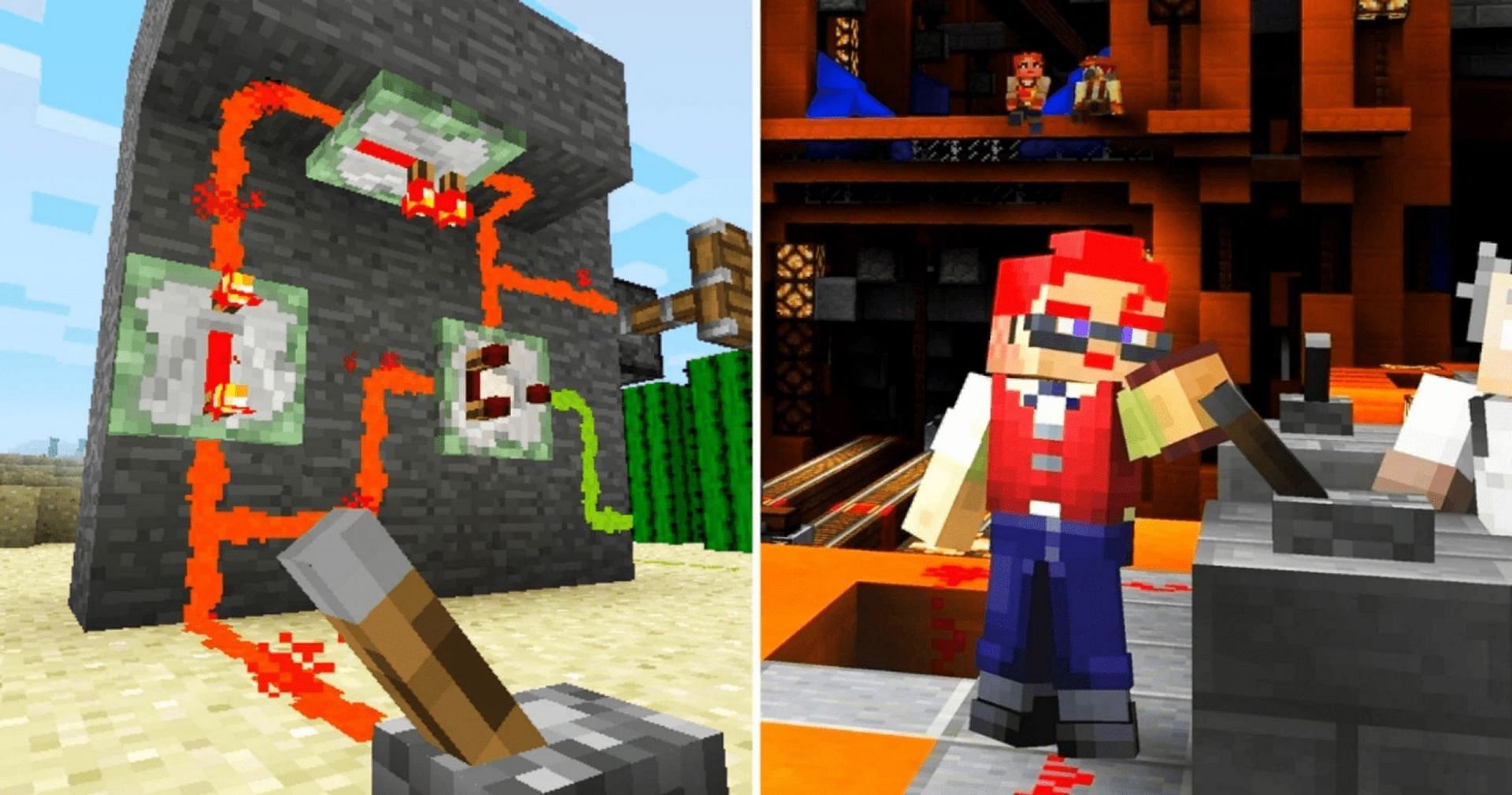 Redstone contraptions can produce some truly incredible Minecraft builds (Image via Mojang)