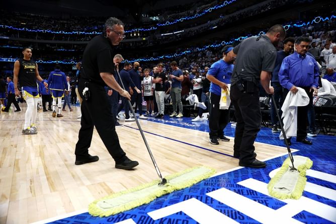 "They strategically had the roof leak to hurt our 3rd quarter momentum", "Mark Cuban is about to fire half the city of Dallas" - Fans leave no stone unturned in slandering Dallas Mavericks as American Airlines Center experiences roof leakage in Game 4