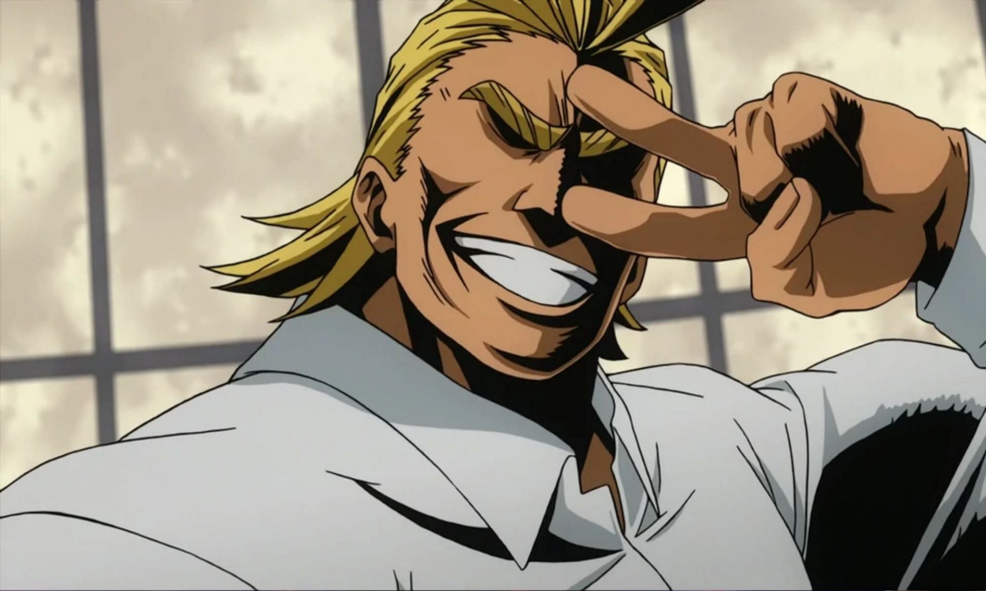 All Might never give up in any situation (Image via Studio Bones)