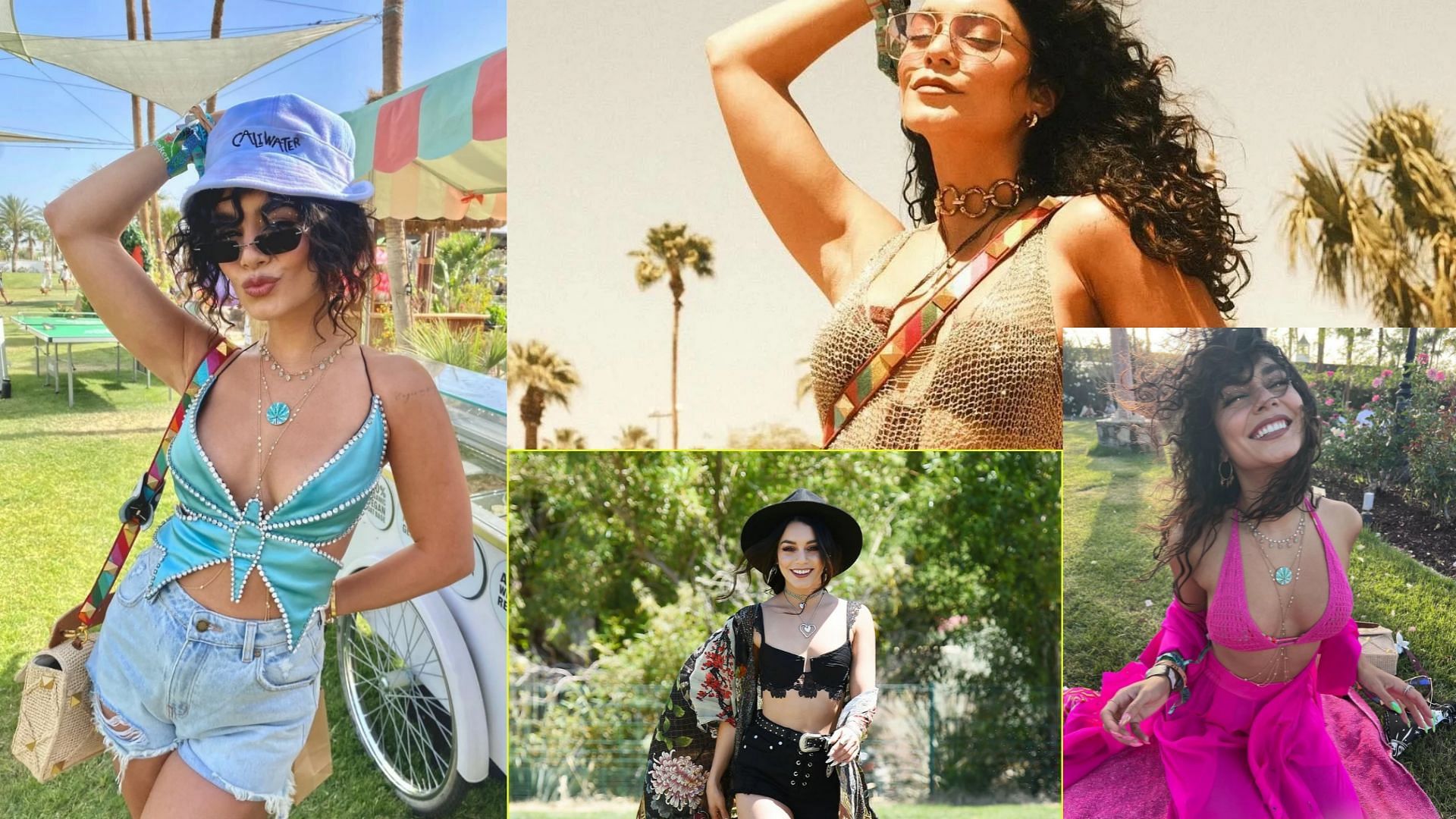 Vanesssa Hudgens in her different avatars in Coachella Music Festival.