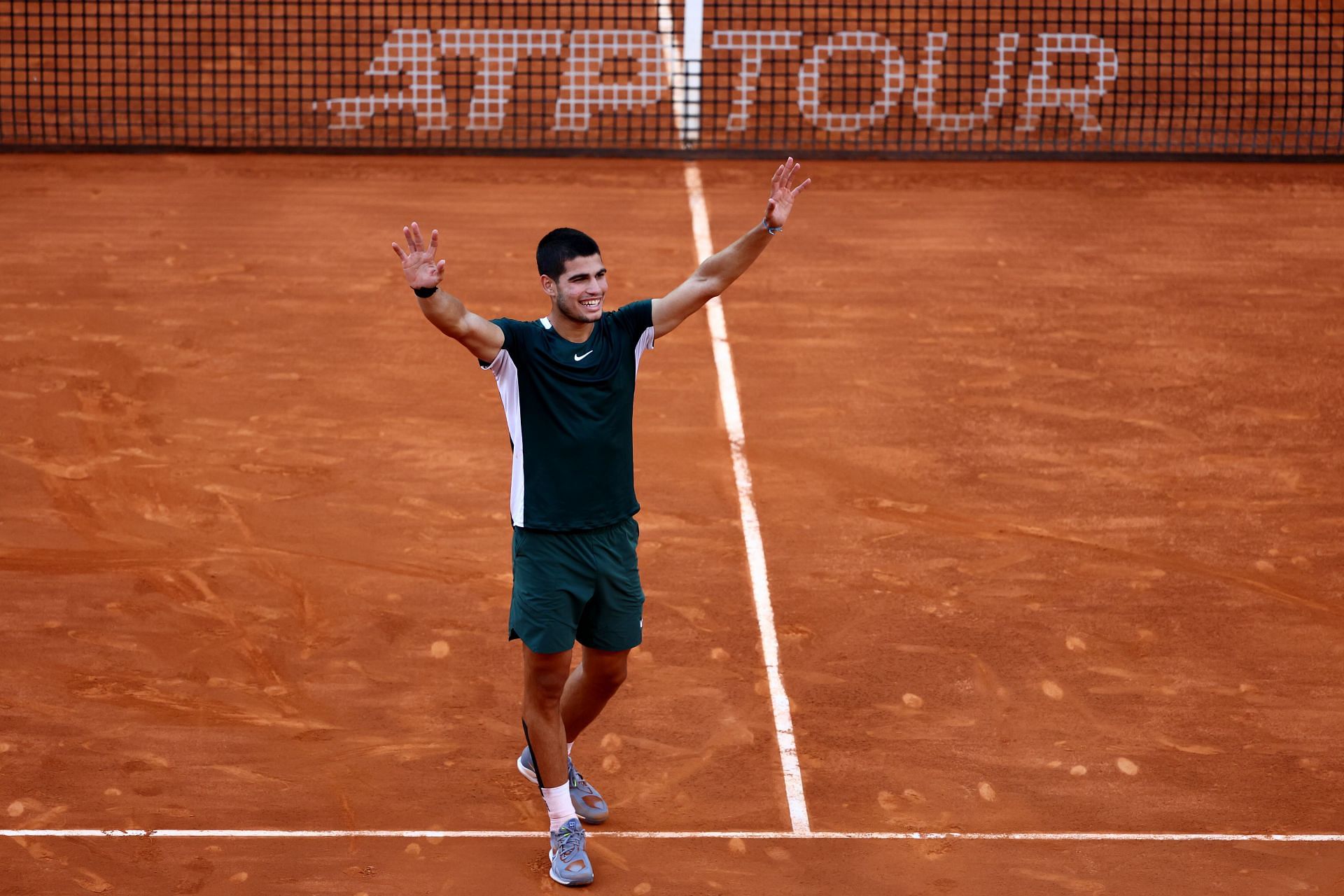Carlos Alcaraz after beating Novak Djokovic at the Mutua Madrid Open