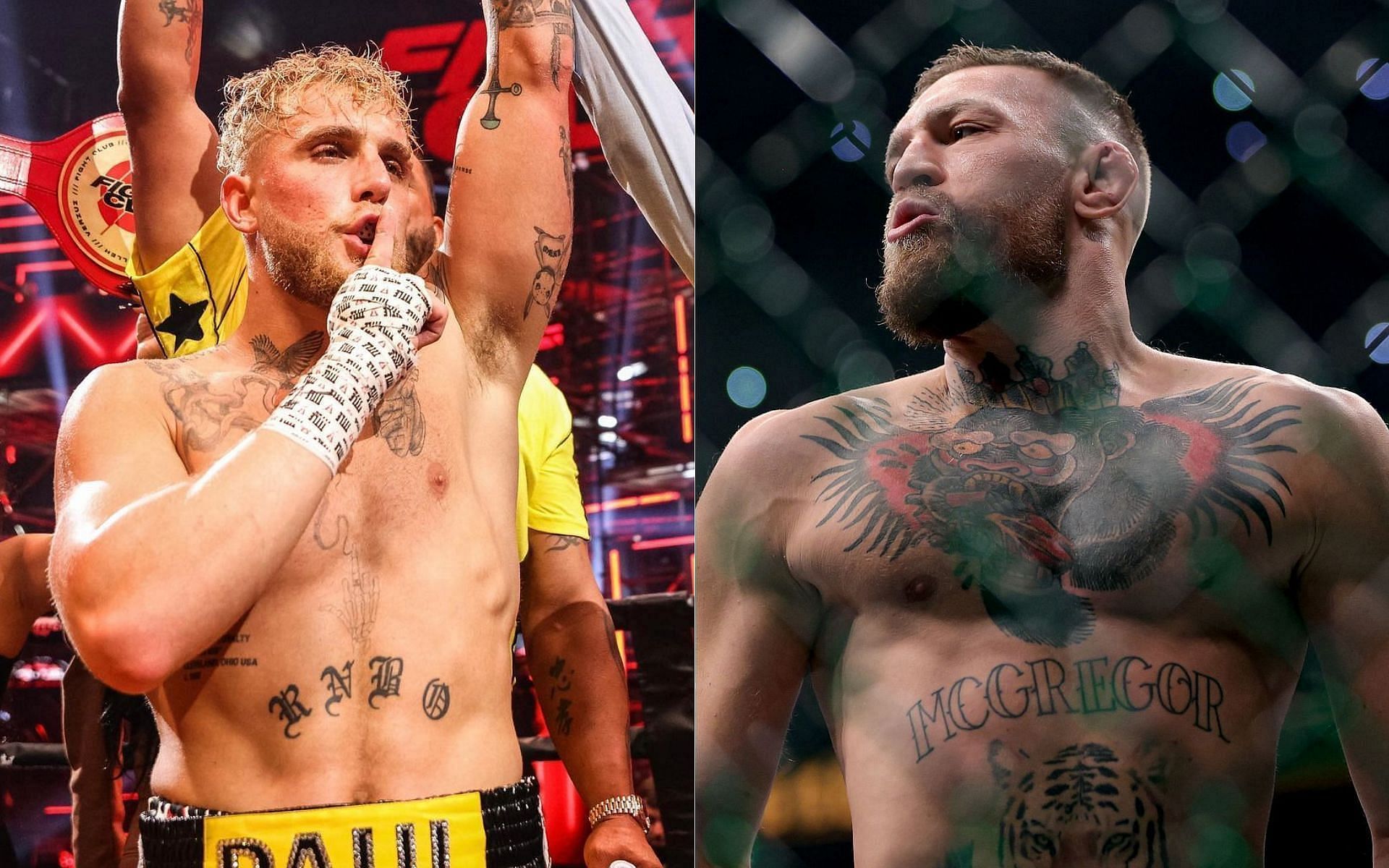 Jake Paul (left) and Conor McGregor (right) [Image courtesy - Getty]