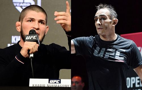 Khabib Nurmagomedov (left) & Tony Ferguson (right)