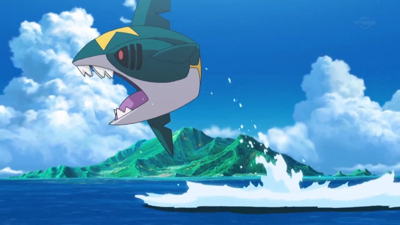 Sharpedo as it appears in the anime (Image via The Pokemon Company)