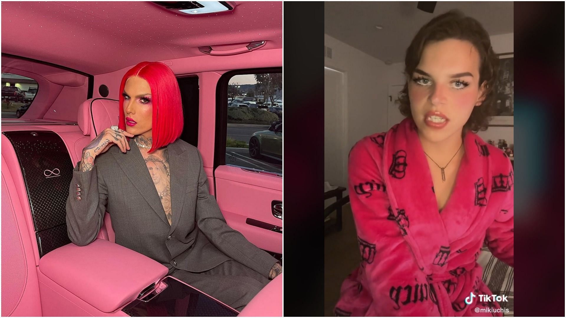 Miki Uchis is a former Jeffree Star employee (Image via @jeffreestar/Instagram and @mikiuchis/TikTok)