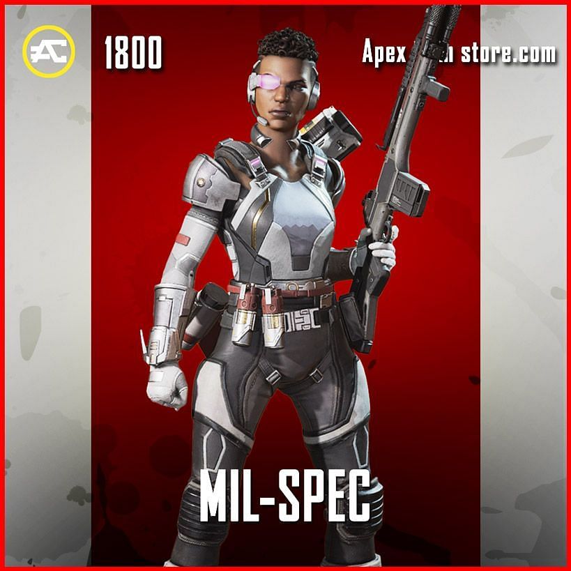 Players can channel Bangalore&#039;s inner soldier with MIL-SPEC (Image via apexitemstore.com)