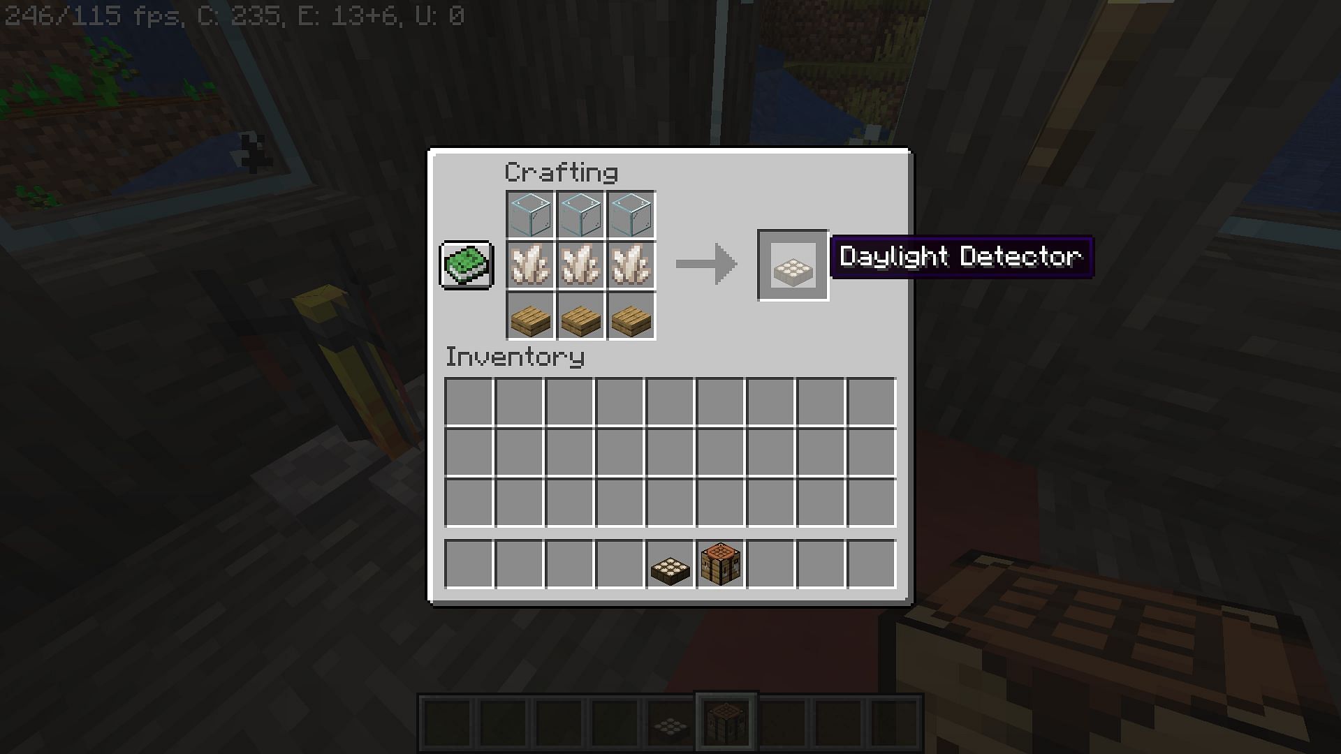 Crafting recipe (Image via Minecraft)