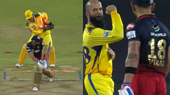 IPL 2022: [Watch] Deja vu for Virat Kohli as Moeen Ali clean-bowls him with a dream ball