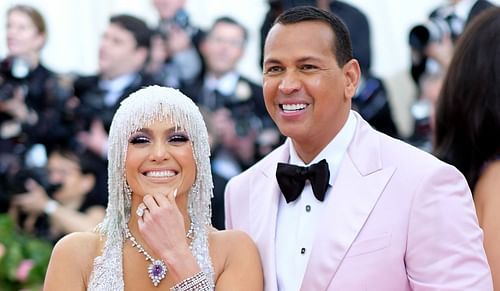 Alex Rodriguez with Jennifer Lopez at Met Gala 2019