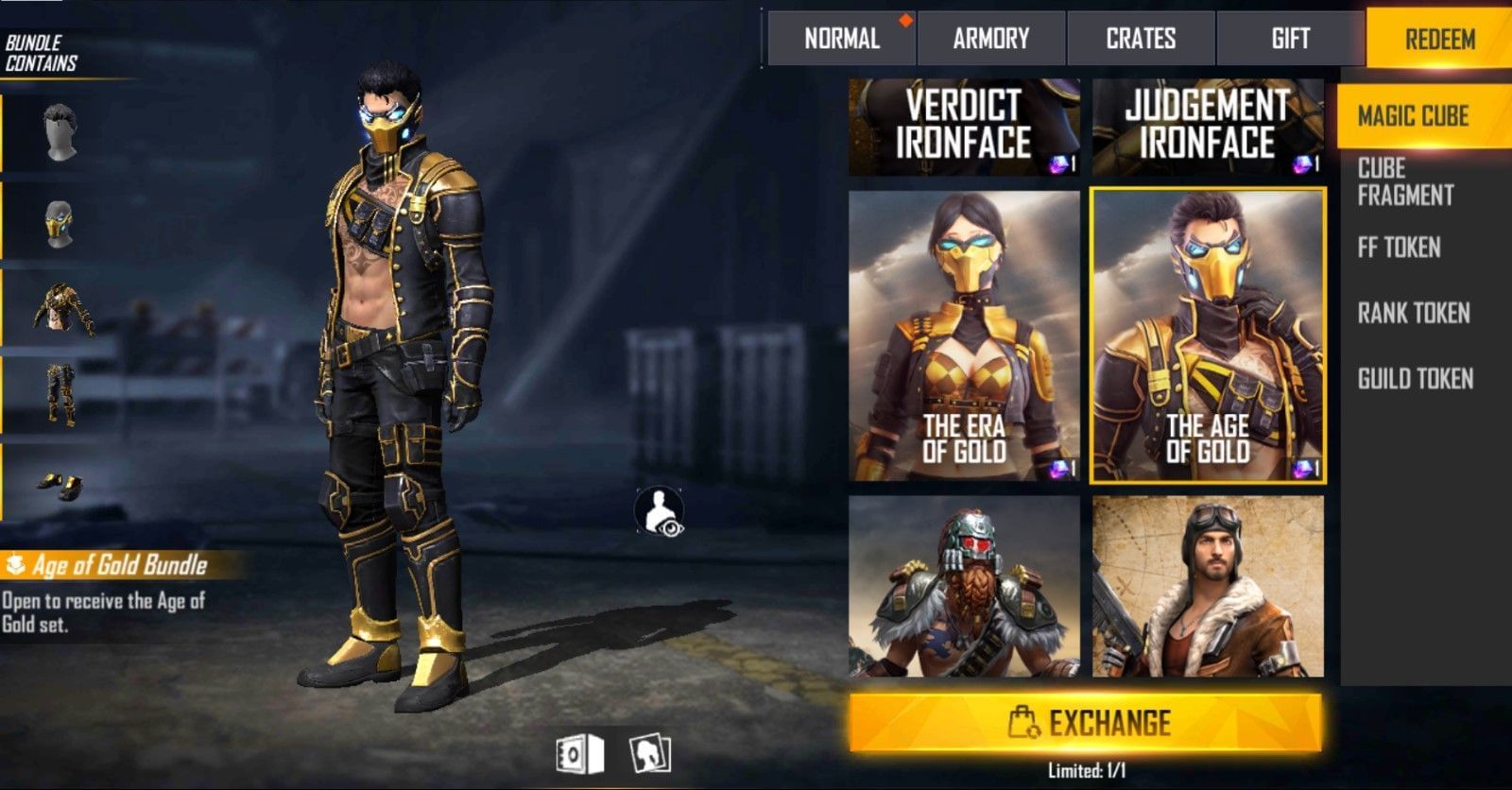 The Age of Gold costume set (Image via Garena)