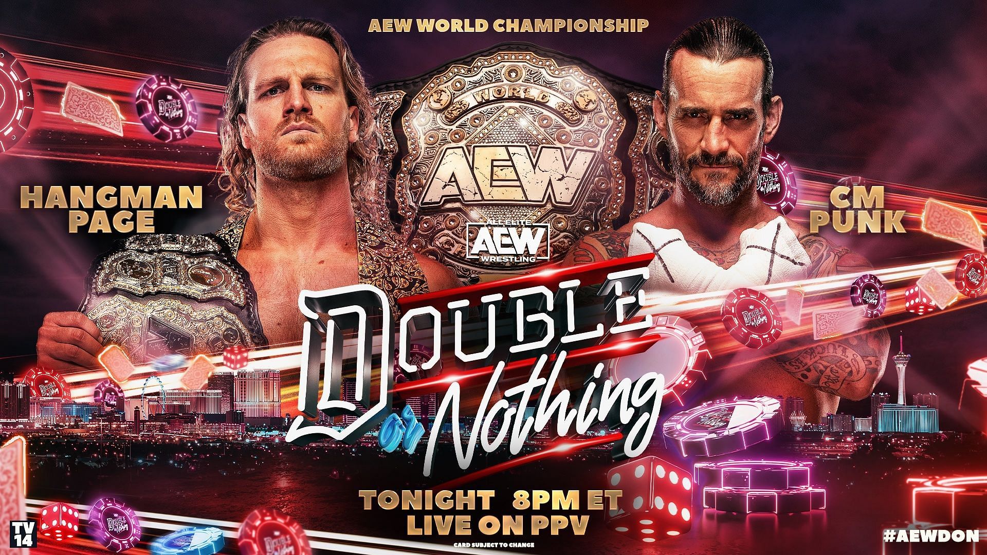 AEW Double or Nothing saw &quot;Hangman&quot; Adam Page face CM Punk for the AEW World Championship