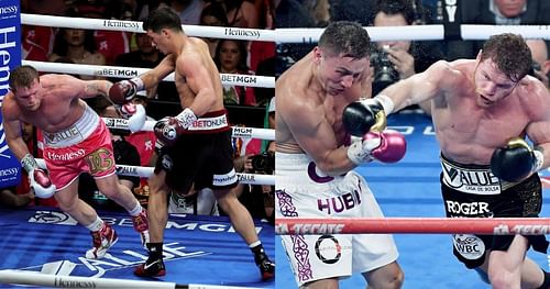 Alvarez vs Bivol (left) and Alvarez vs Golovkin (right)